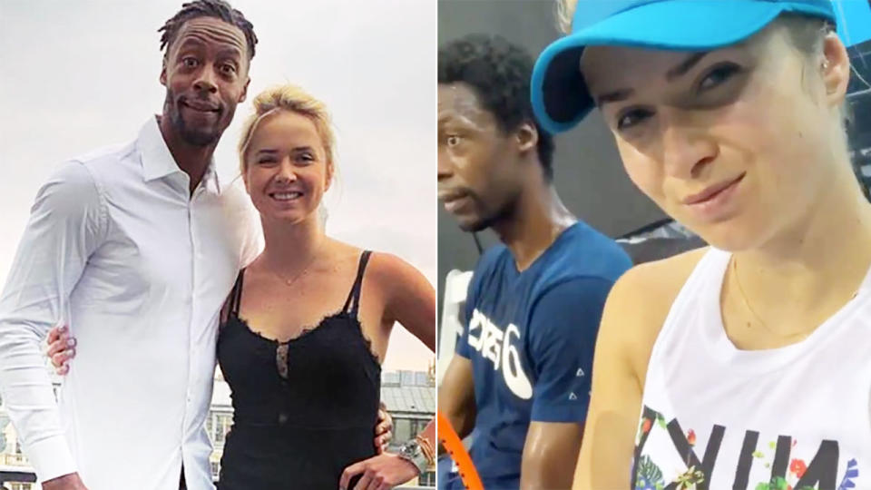 Monfils and Svitolina have shared a number of happy snaps recently. Image: Twitter/Snapchat
