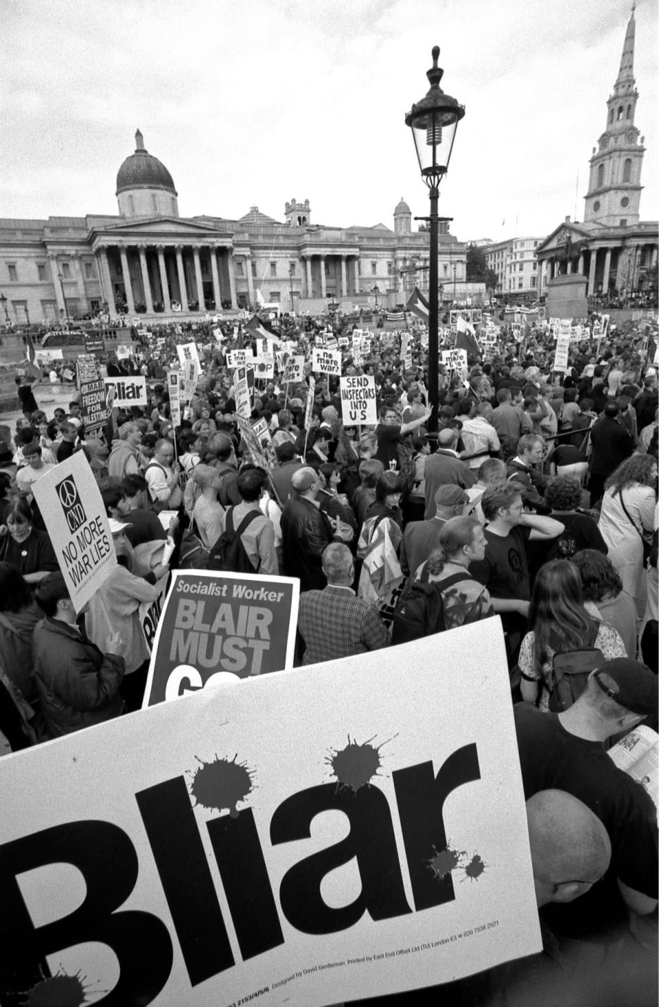 Two million people marched in central London to prevent the attack on Iraq