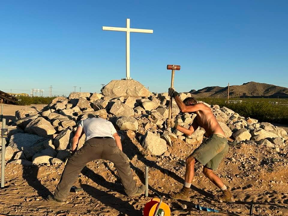 On Veteran’s Day, the Mojave Desert Heritage and Cultural Association Goffs Schoolhouse Museum will dedicate the Mojave Memorial Cross Veterans Monument. The once controversial cross stood just south of Mountain Pass in the Mojave National Preserve. The memorial to fallen war veterans also faced a legal battle for its removal, was stolen and finally located.