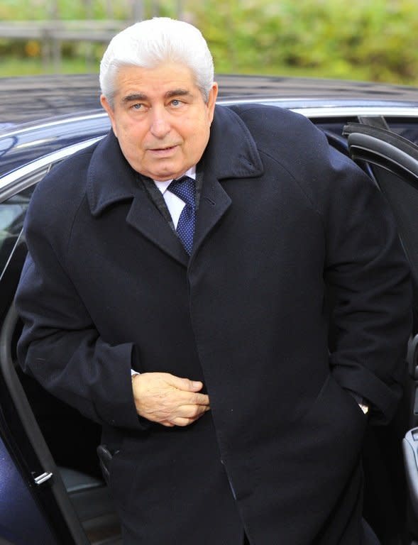 Cypriot President Demetris Christofias arrives at EU Headquarters in Brussels on December 14, 2012. Cyprus is the latest country to seek an EU bailout and is currently negotiating a rescue package