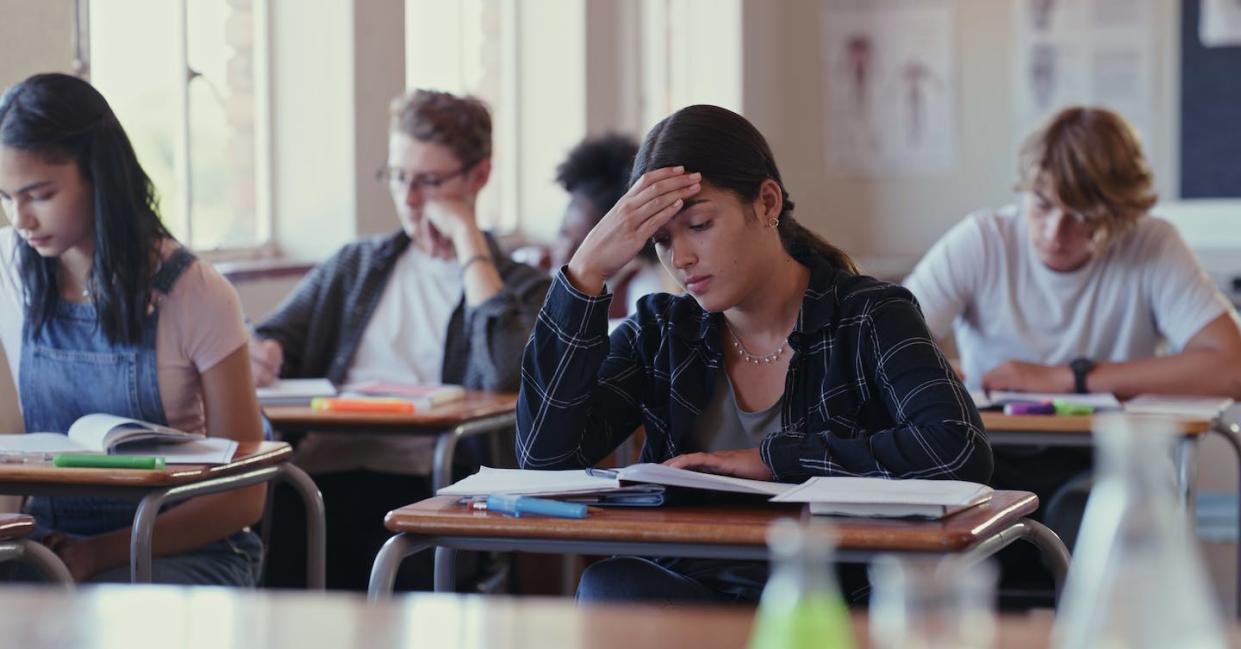 What makes some students eager to work hard and others prefer to avoid the struggle? <a href="https://www.gettyimages.com/detail/photo/shot-of-a-student-struggling-with-schoolwork-in-a-royalty-free-image/1324921324" rel="nofollow noopener" target="_blank" data-ylk="slk:Kobus Louw/E+ via Getty Images;elm:context_link;itc:0;sec:content-canvas" class="link ">Kobus Louw/E+ via Getty Images</a>