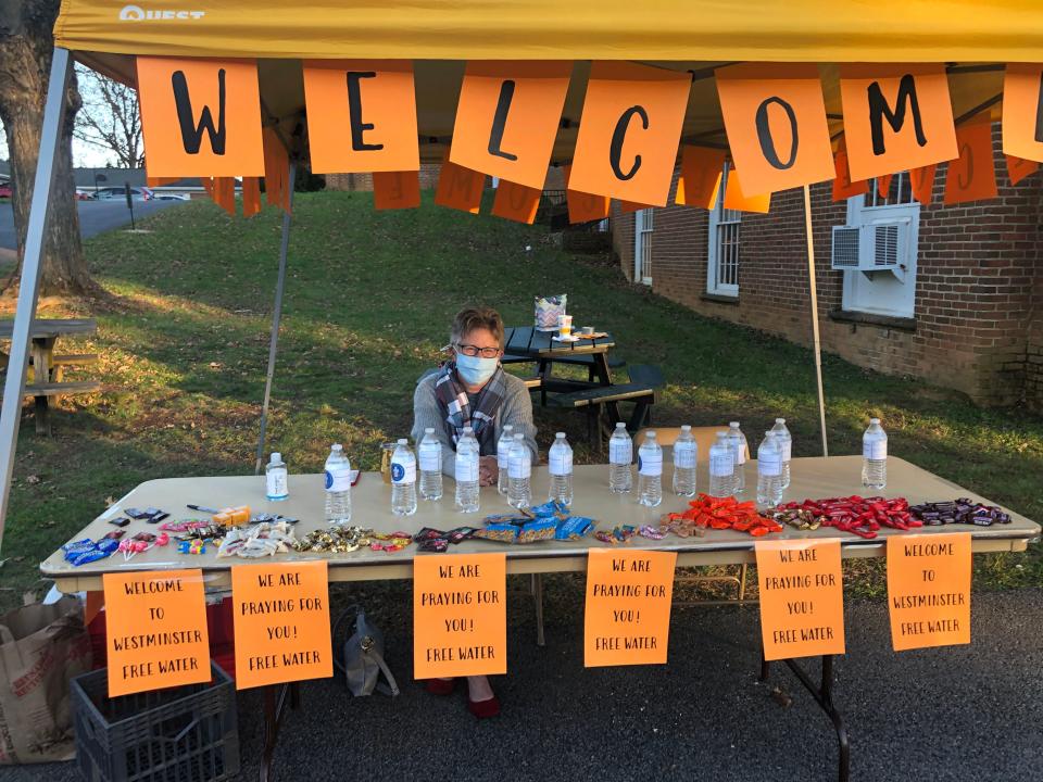 Westminster Presbyterian Church offered free water and candy to those voting at the church, Waynesboro's Ward D precinct, Tuesday, Nov. 3.
