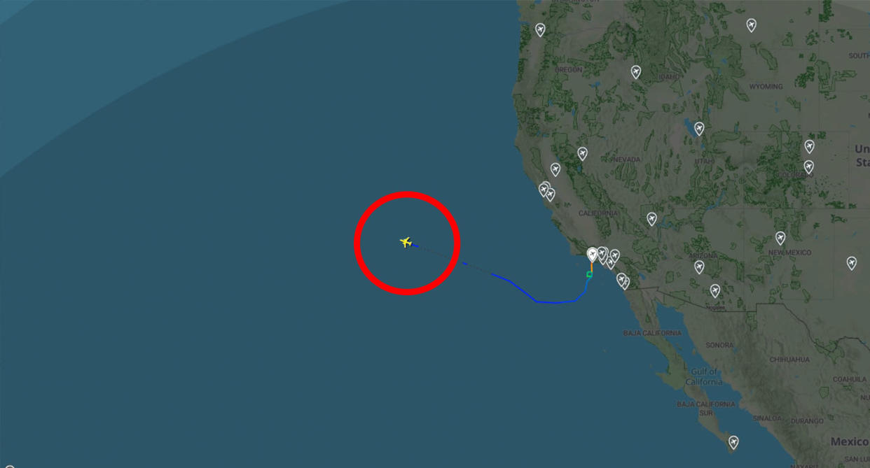 The pilotless aircraft is currently en route to Australia. Source: AirNav RadarBox