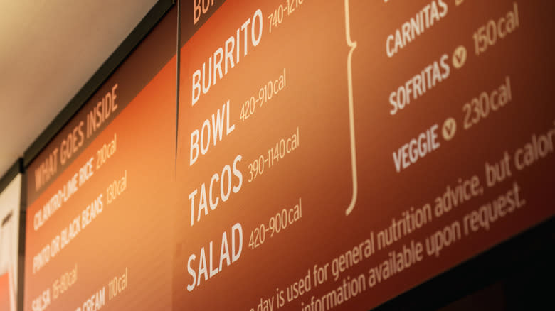 chipotle menu