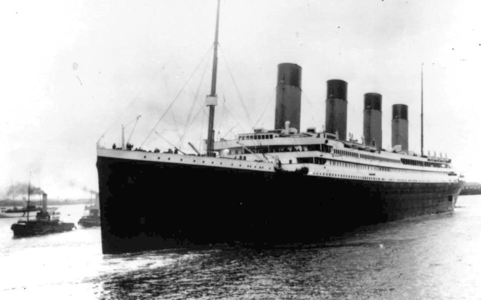 The Titanic leaving Southampton, England on her maiden voyage in 1912 - Titanic