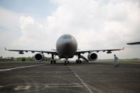 <p>The RSAF’s newly acquired Airbus A330 Multi-Role Tanker Transport seen on static display at Tengah Air Base. (PHOTO: Dhany Osman / Yahoo News Singapore) </p>