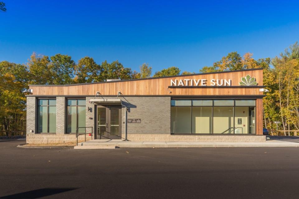 The exterior of Native Sun's Hudson dispensary.