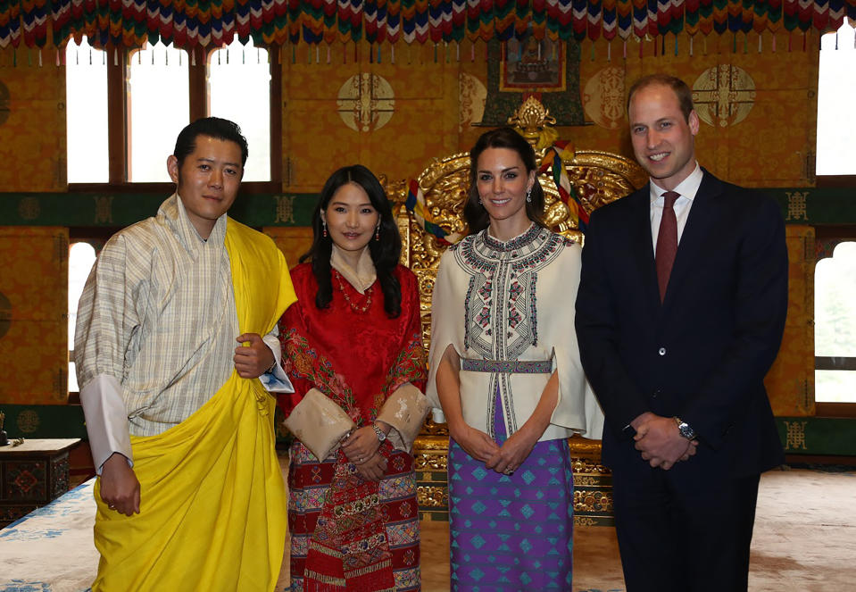 In this handout photograph released by the Royal Office for Media Bhutan on April 14, 2016