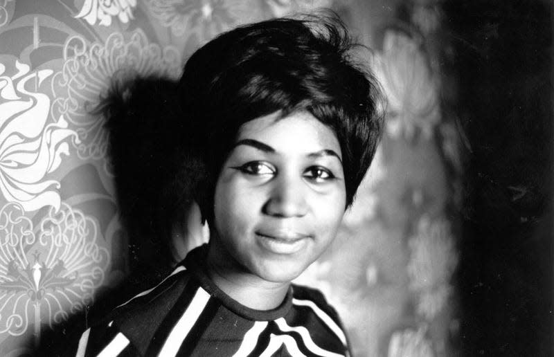 American soul singer Aretha Franklin, the late Atlantic record label star. 