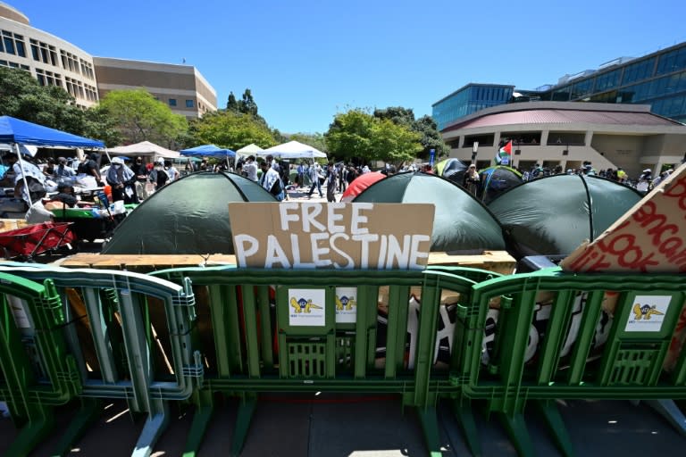 Las protestas estallaron en todo Estados Unidos, incluída la Universidad de California, en Irvine (Robyn Beck)