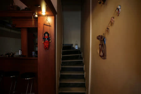 The staircase leading to the second floor of the Skopelitis family house in the suburb of Nikaia, in Athens, Greece, March 24, 2017. REUTERS/Alkis Konstantinidis