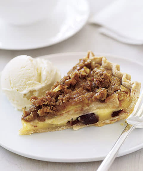 Apple Custard Pie with Cinnamon Streusel