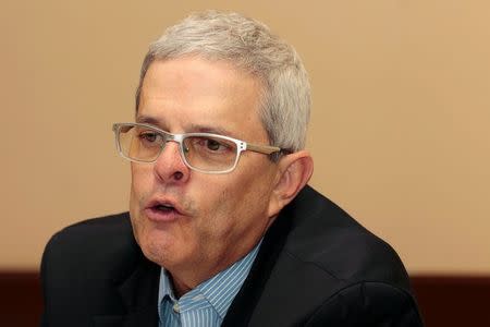 Carlos Larrazabal, recently elected president of Fedecamaras, Venezuela's main business union, speaks during an interview with Reuters in Maracaibo, Venezuela July 18, 2017. Picture taken July 18, 2017. REUTERS/Isaac Urrutia