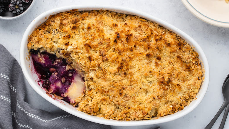 Pear And Blackberry Crumble