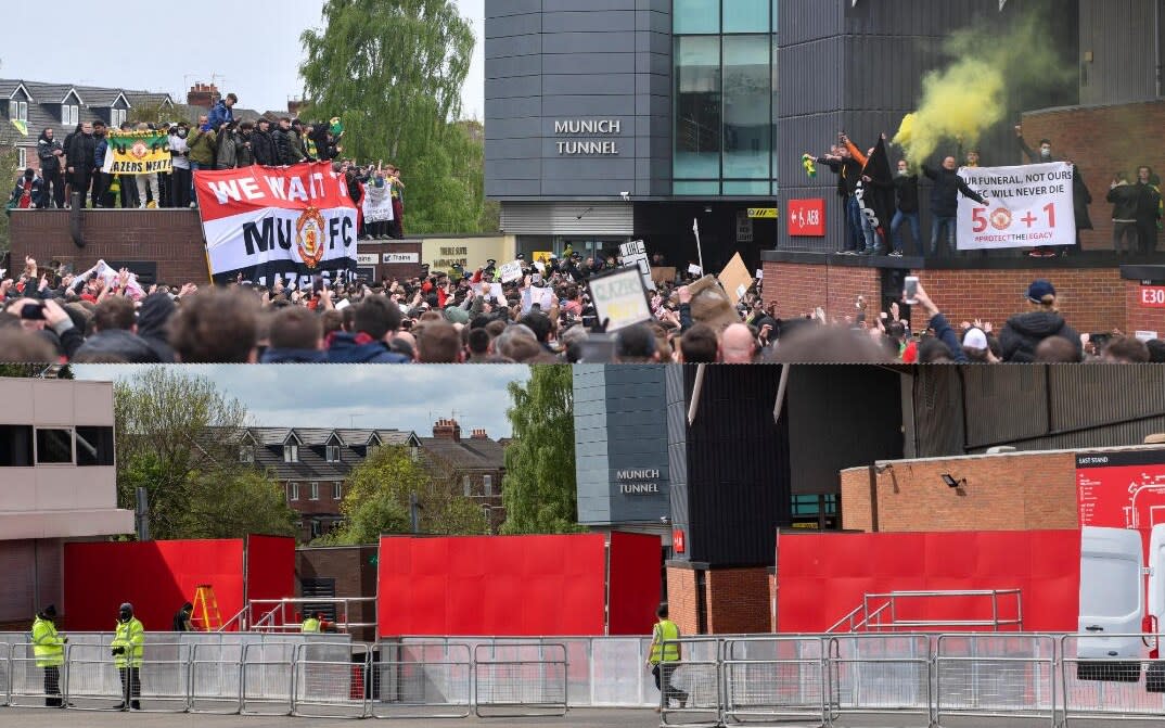 Ole Gunnar Solskjaer pleads for calm as Man Utd erect ring of steel around Old Trafford - Custom image