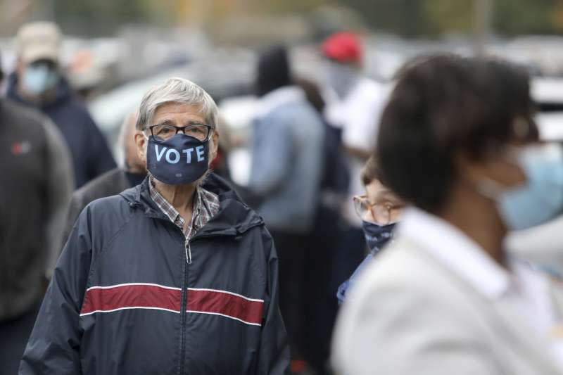 美國總統大選：提前投票的選民。（AP）