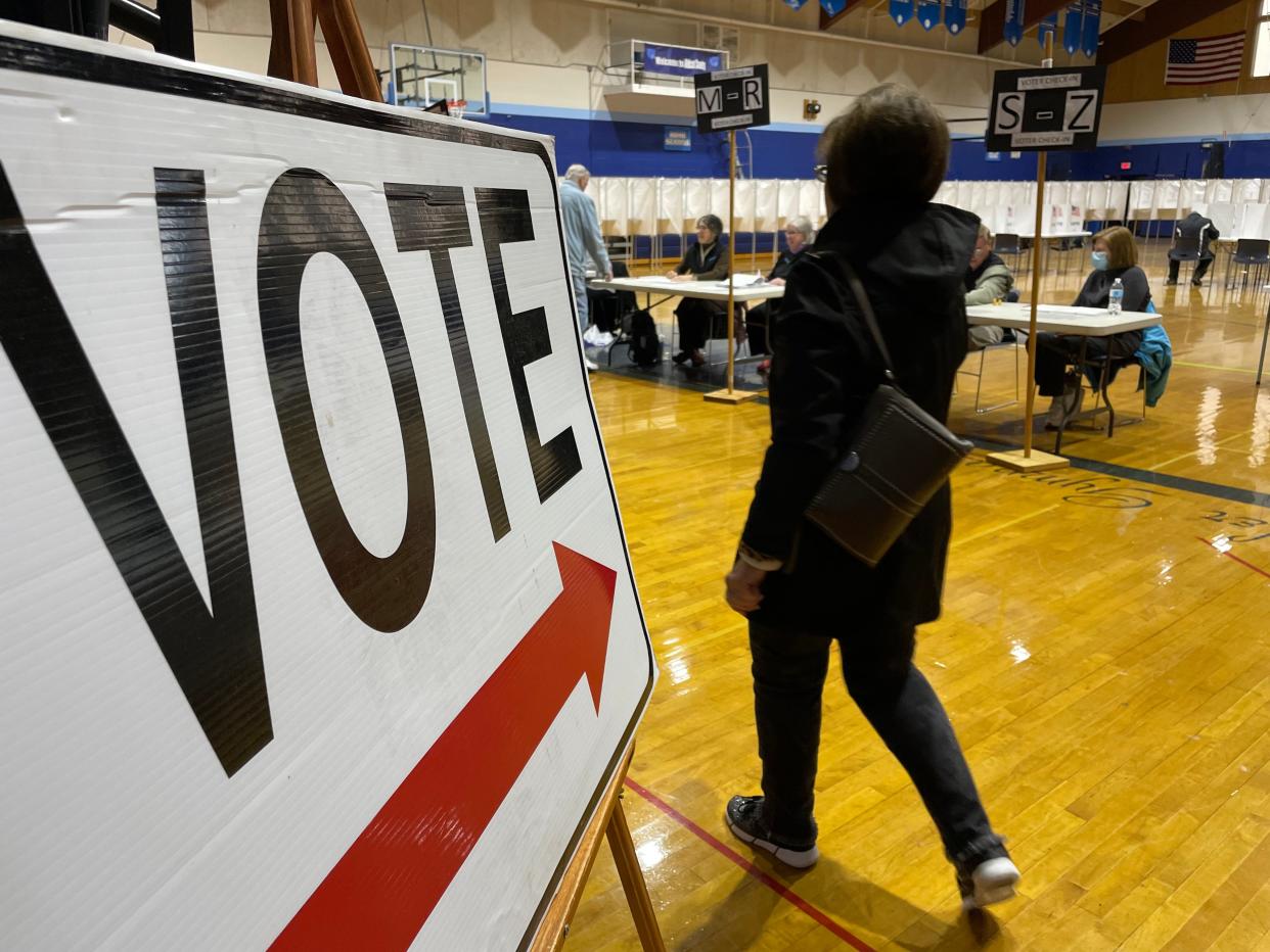 Voters head to the polls on March 5, 2024 to vote in Maine's presidential primary.
