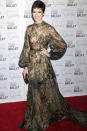 <p><b>Anne Hathaway</b></p> <p>An avid and long-time devotee of Valentino (the retired designer himself designed her wedding dress), <em>Les Miserables</em> star Anne Hathaway donned a wildly romantic sheer and floral embroidered gown from the house's couture collection to attend the New York City Ballet Gala. Coupled with her pixie 'do, the look was worthy of a midsummer's night dream.</p>