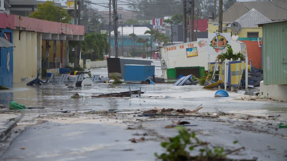 Hurricane Beryl floods a street in Hastings, Barbados, Monday. - Ricardo Mazalan/AP