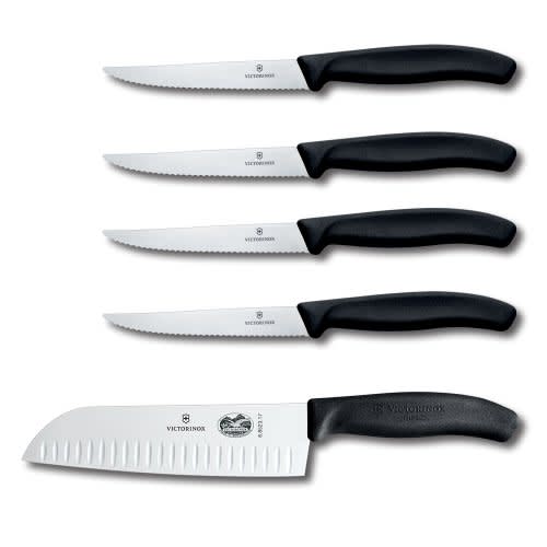Victorinox Swiss Army 4-Piece Steak Knife Set and Santoku Knife (Amazon / Amazon)