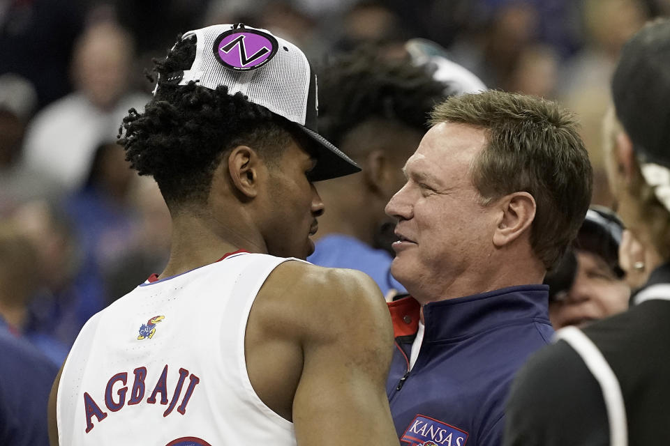 March Madness is here and Kansas is the No. 1 seed in the Midwest. (AP Photo/Charlie Riedel)