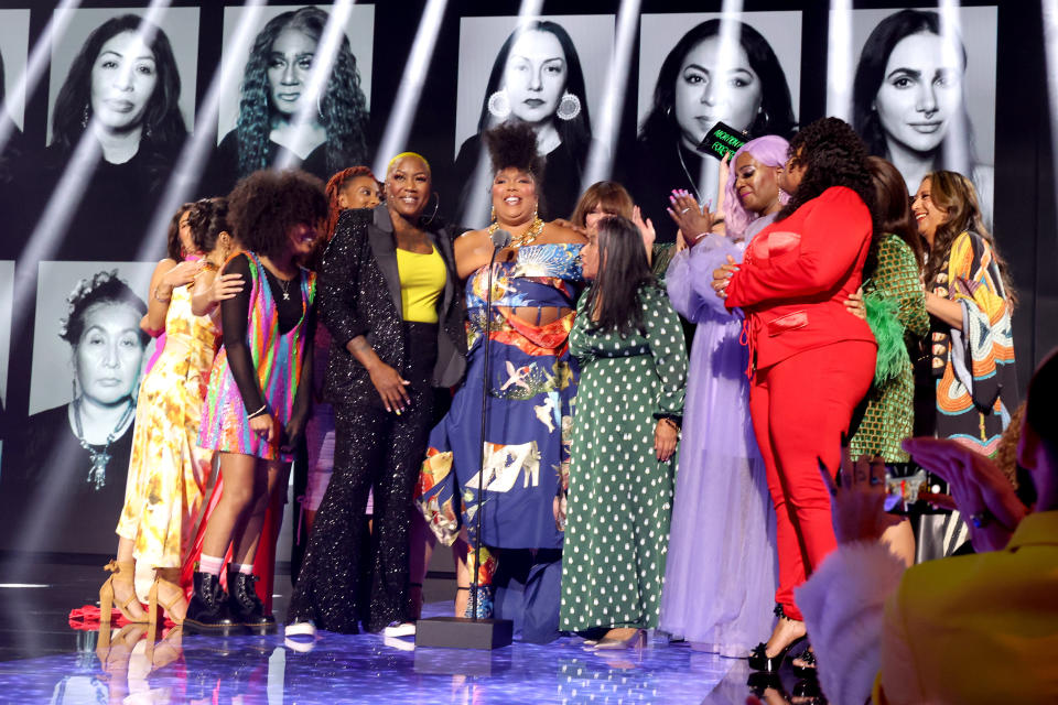 Lizzo and activists 2022 People's Choice Awards