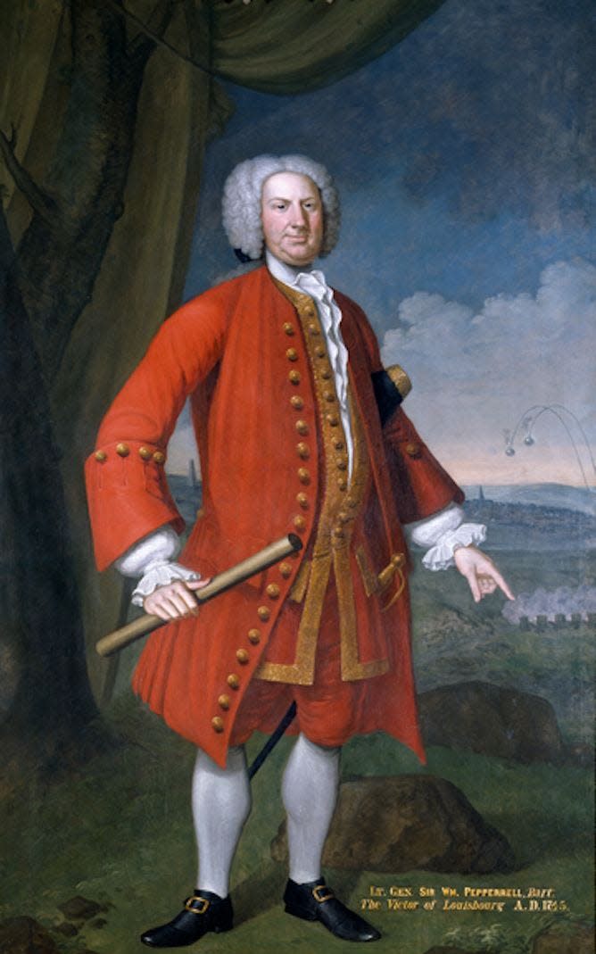 Sir William Pepperrell was the wealthiest man in Kittery. He was the most celebrated American military leader prior to the American Revolution, and also a slaver.
