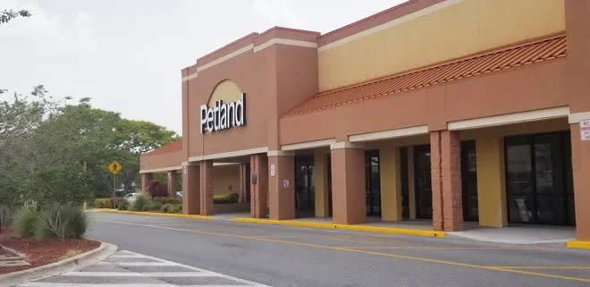 Petland Sarasota, seen here, and Petland Bradenton sued Manatee County after the commission banned the retail sale of dogs and cats in 2021. Both stores are in Manatee County.
