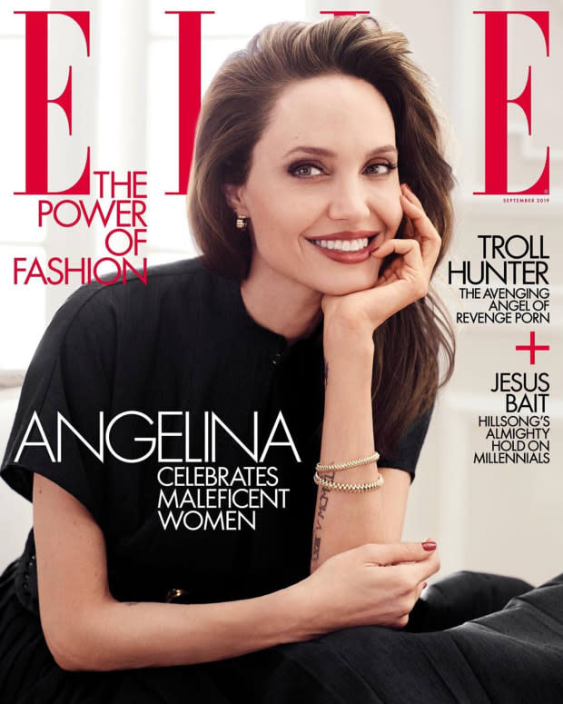 Angelina Jolie on Elle's September 2019 cover.