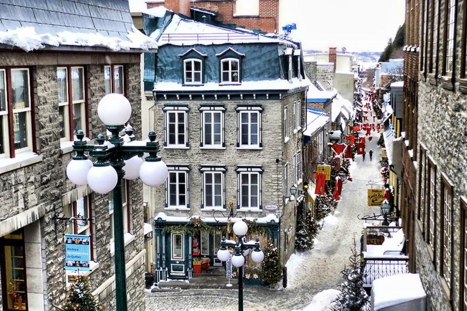 Rue Petit Champlain is a street located in the old town of Quebec City and it is very popular with tourists and locals alike.