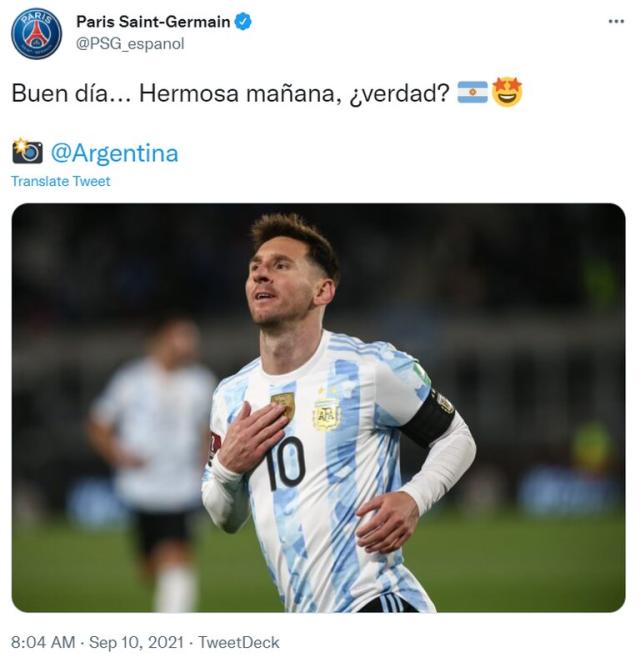 Hermosa mañana, ¿verdad?”: el saludo del Saint-Germain Messi tras su noche