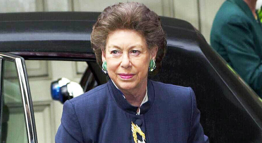 Princess Margaret arrives at Founders' Hall, City of London, for a lunch organised by the Court of Assistants of the Worshipful Company of Haberdashers, where she is being made a Liveryman of the Company.