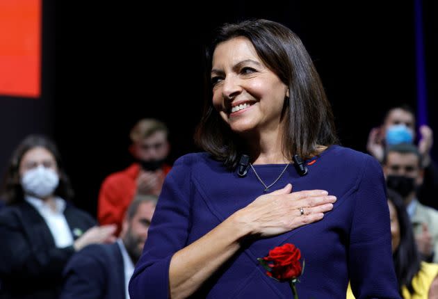 Anne Hidalgo en octobre 2021 lors de son investiture par le PS. (Photo: Pascal Rossignol via Reuters)