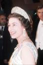 <p> That the Queen lends out her jewelry is a time-honored tradition. Queen Elizabeth II wore this tiara, loaned to QE2 by the Queen Mother, on her wedding day in 1947 and at various royal events (including this one in 1976) over the course of her life. </p>