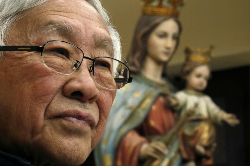FILE PHOTO: Cardinal Joseph Zen attends a news conference in Hong Kong
