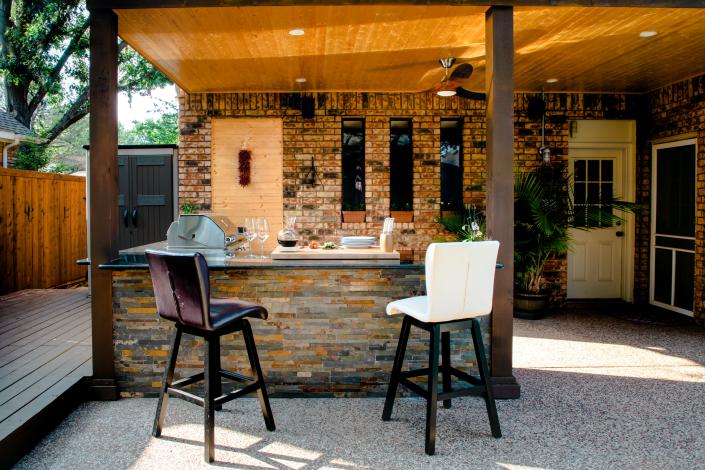 BBQ tastes better in an outdoor kitchen.