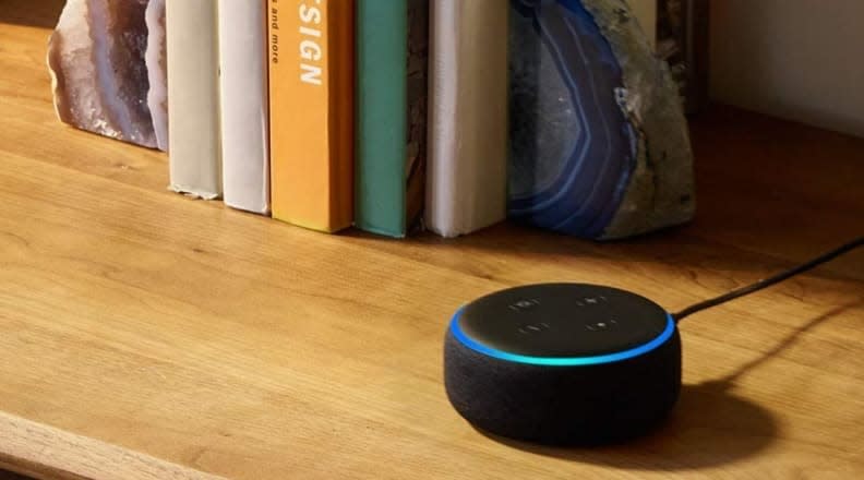 The Echo Dot is small, compact and will easily fit into your décor.