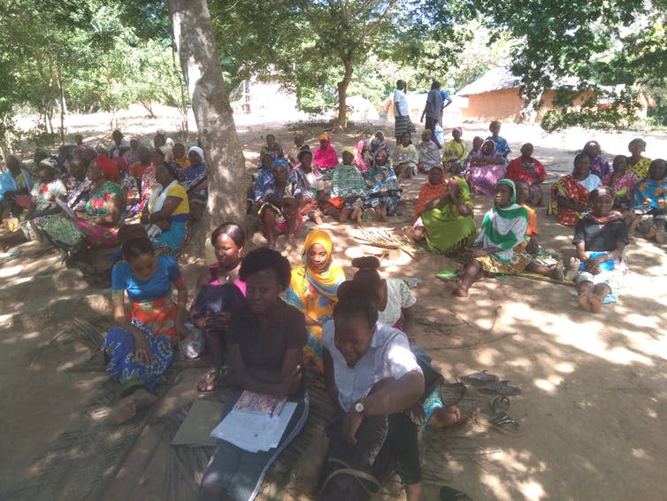 <span class="caption">Mijikenda Cultural Village meeting, Rabai, coastal Kenya.</span> <span class="attribution"><span class="source">© Krystyna Swiderska</span>, <span class="license">Author provided</span></span>