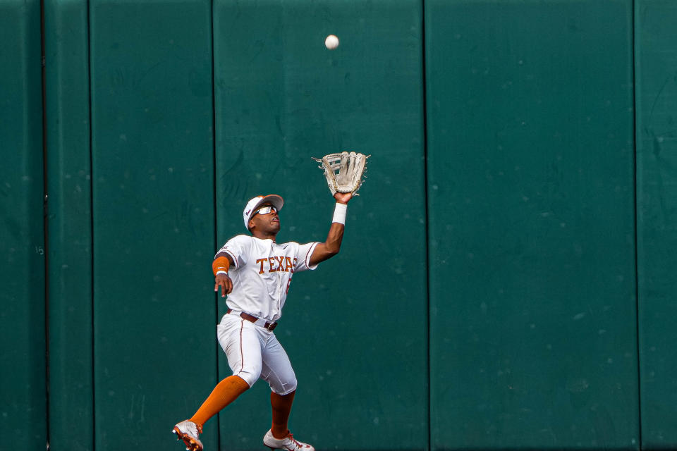 Texas outfielder Dylan Campbell might be the best right fielder in school history. Oh, he's a pretty good hitter, too. The Longhorns star has hit in a school- and Big 12-record 38 straight games as Texas heads into this week's Stanford Super Regional.