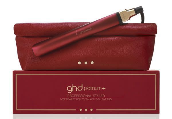 Le coffret du styler platinum+ ghd Deep Scarlet.