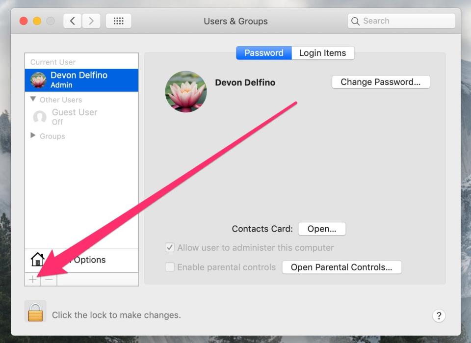 How to create a new user on Mac
