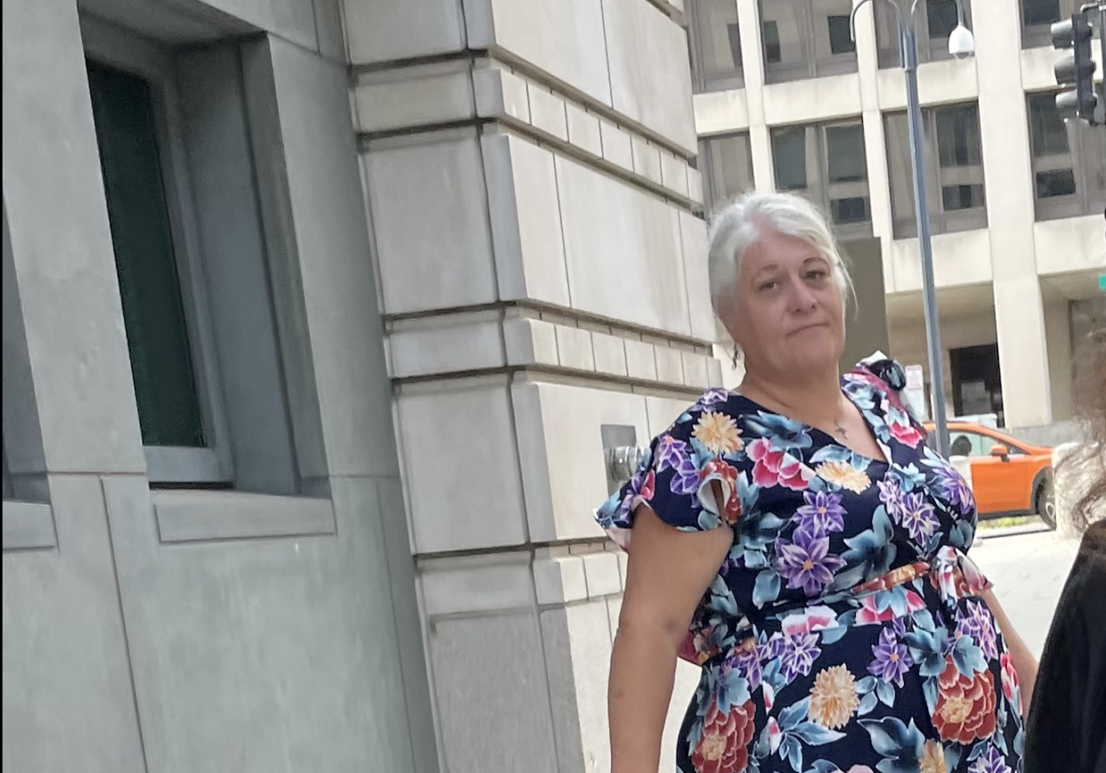 Jan. 6 defendant Audrey Southard-Rumsey leaving court, Washington, D.C., July 14, 2023. / Credit: CBS News / Scott MacFarlane