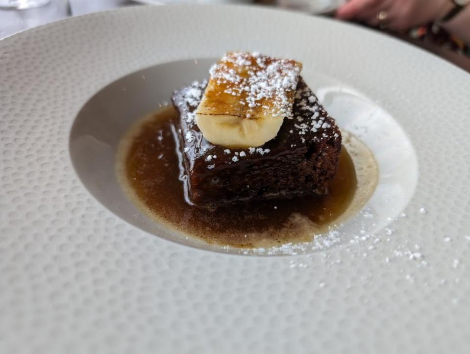 Falmouth Packet: Sticky toffee pudding with caramelized banana 
