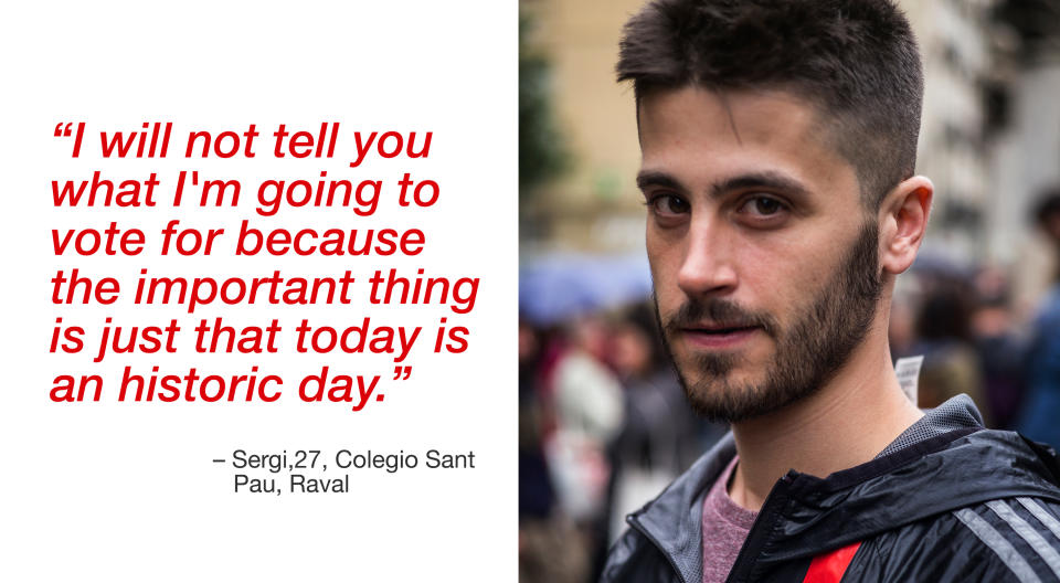 Sergi, 27, from Colegio Sant Pau, Raval