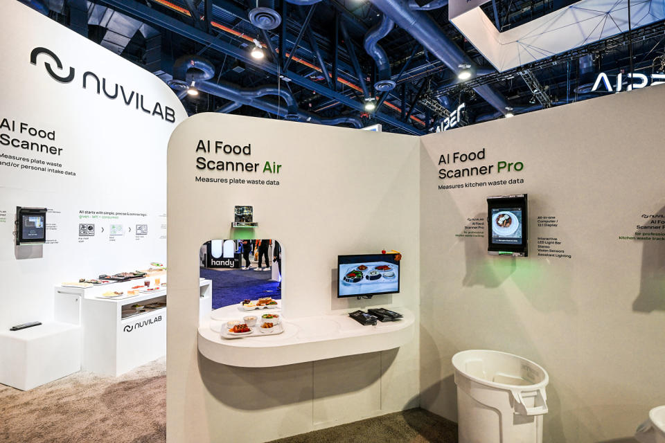 A view of NUVILAB AI Food scanners at CES 2024 on Jan. 10, 2024 in Las Vegas. (Tayfun Coskun / Anadolu via Getty Images)
