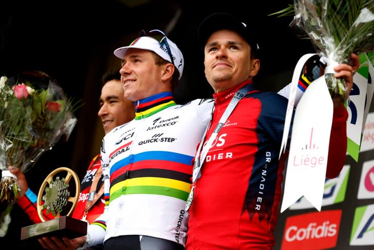 <span class="article__caption">Pidcock ended the spring classics on a podium high. (Photo by Bas Czerwinski/Getty Images)</span>