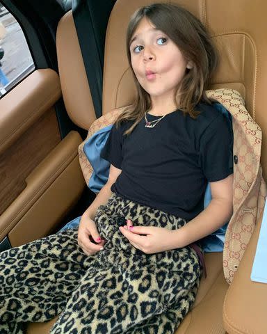 <p>Kourtney Kardashian/Instagram</p> Penelope Disick makes a silly face