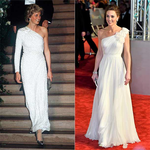 The Duchess of Cambridge had an ethereal red carpet moment at the BAFTAs on Sunday, wearing a stunning one-shouldered white evening dress. The floor-length gown, which featured a cinched-in waist and beautiful floral applique detail, saw Kate named as one of the best dressed of the night, holding her own against some of the biggest Hollywood stars.