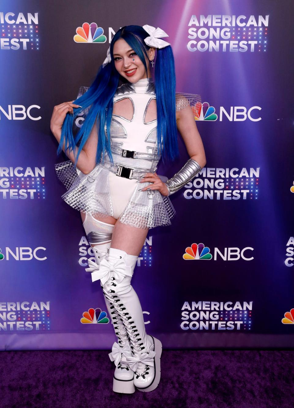 Tulsa native and rising K-pop star AleXa poses for a photo during the premiere episode of the "American Song Contest" Monday, March 21, 2022. AleXa is representing the state of Oklahoma on the new music performance series.