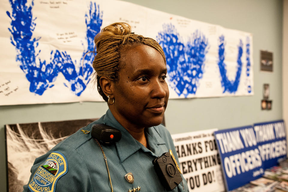 Sgt. Dominica Fuller of the Ferguson Police Department is one of just three black officers who were with the force during the 2014 unrest who are still with the Ferguson Police Department. (Photo: Joseph Rushmore For HuffPost)